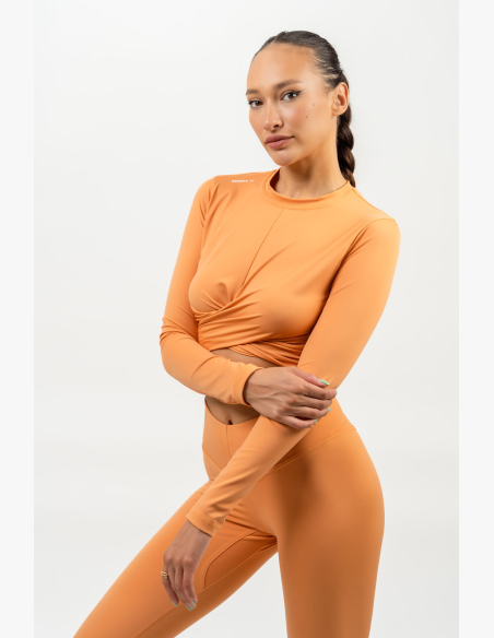 NEBBIA • Crop top s dlhým rukávom ELEVATED oranžová • NebShop.sk