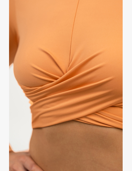 NEBBIA • Crop top s dlhým rukávom ELEVATED oranžová • NebShop.sk