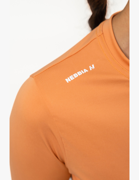 NEBBIA • Crop top s dlhým rukávom ELEVATED oranžová • NebShop.sk