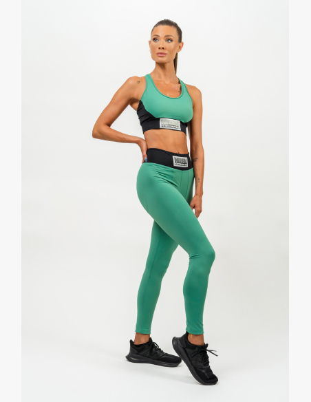 NEBBIA • Leggings a vita alta SIGNATURE verde • Nebshop.it