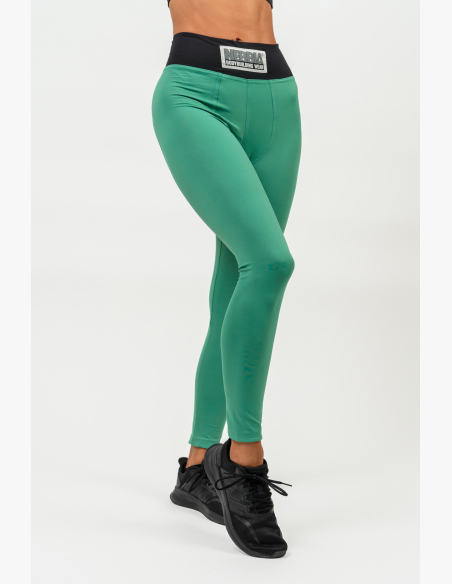 NEBBIA • Leggings a vita alta SIGNATURE verde • Nebshop.it