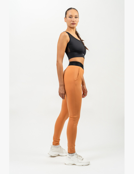 NEBBIA • Slim fit legíny s kapsami GYM SPIRIT oranžová • Nebshop.sk