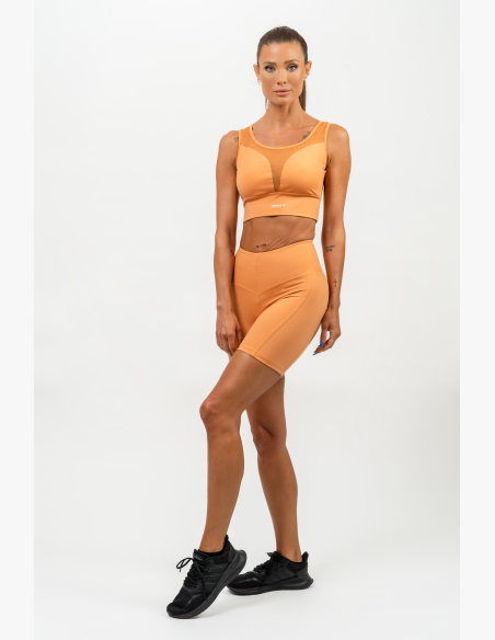 NEBBIA • Cycling shorts with high waist ELITE orange • Nebshop.com