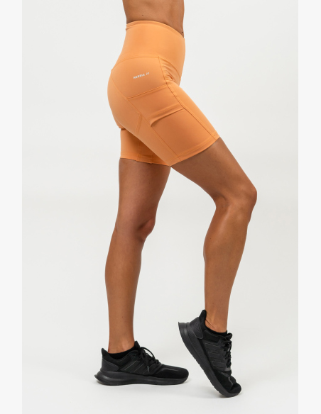NEBBIA • Šortky na bicykel s vysokým pásom ELITE oranžová • Nebshop.sk