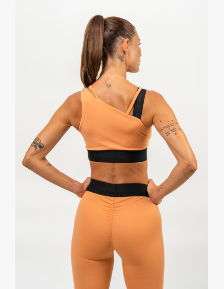 NEBBIA • Asymetrická športová podprsenka ELITE oranžová • Nebshop.sk