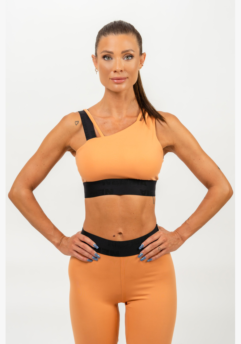 NEBBIA • Asymetrická športová podprsenka ELITE oranžová • Nebshop.sk NEBBIA • Asymetrická športová podprsenka ELITE oranžová • Nebshop.sk