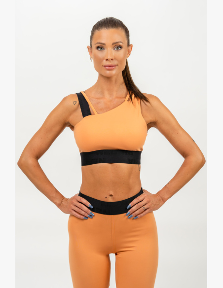 NEBBIA • Asymetrická športová podprsenka ELITE oranžová • Nebshop.sk