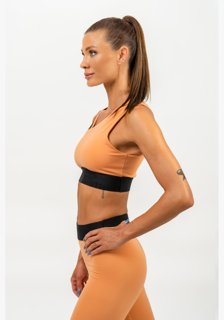 NEBBIA • Asymetrická športová podprsenka ELITE oranžová • Nebshop.sk NEBBIA • Asymetrická športová podprsenka ELITE oranžová • Nebshop.sk