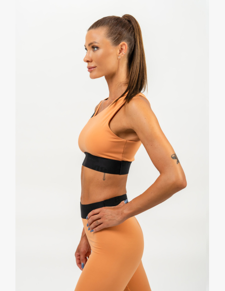 NEBBIA • Asymetrická športová podprsenka ELITE oranžová • Nebshop.sk