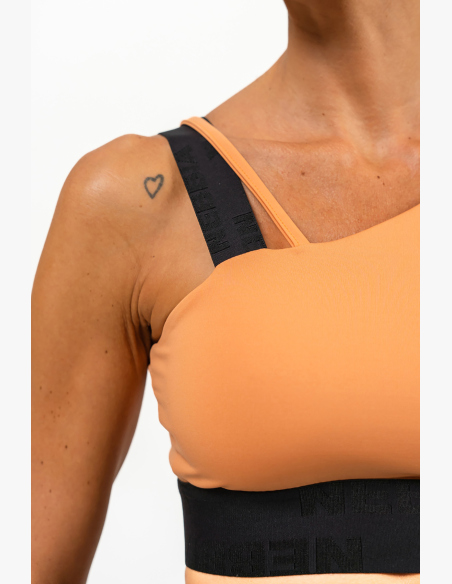 NEBBIA • Asymetrická športová podprsenka ELITE oranžová • Nebshop.sk