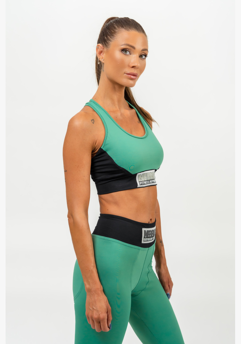 NEBBIA • Reinforced sports bra SIGNATURE green • Nebshop.cz NEBBIA • Reinforced sports bra SIGNATURE green • Nebshop.cz