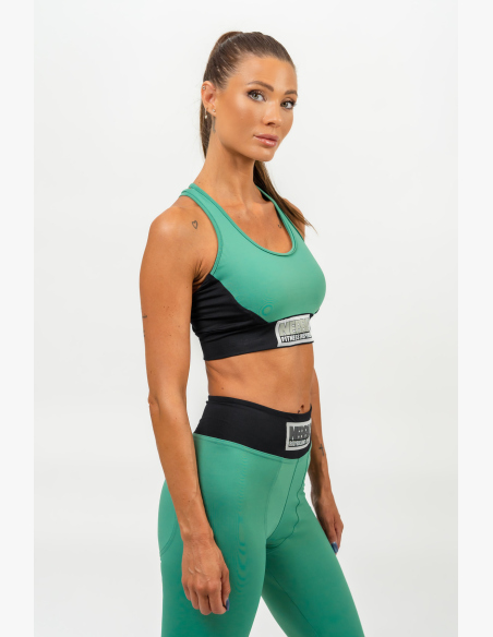 NEBBIA • Vyztužená sportovní podprsenka SIGNATURE zelená • Nebshop.cz