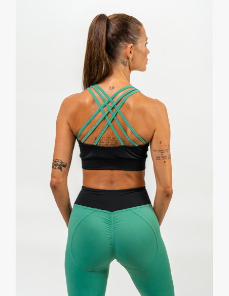 NEBBIA • Vyztužená sportovní podprsenka SIGNATURE zelená • Nebshop.cz