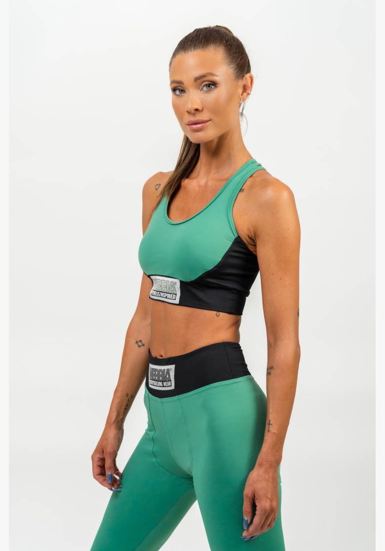NEBBIA • Reinforced sports bra SIGNATURE green • Nebshop.cz NEBBIA • Reinforced sports bra SIGNATURE green • Nebshop.cz