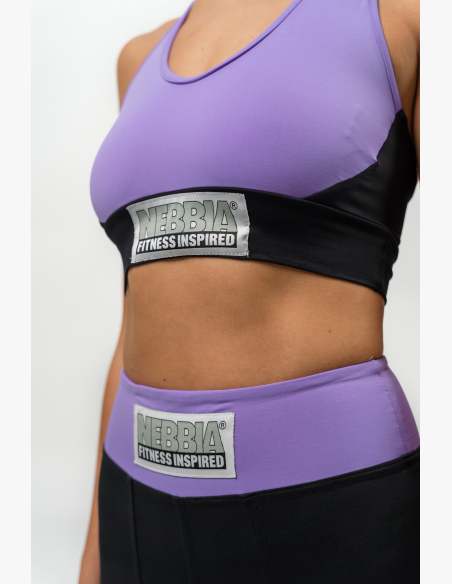 NEBBIA • Reinforced sports bra SIGNATURE purple • Nebshop.cz