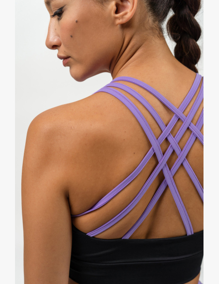 NEBBIA • Reinforced sports bra SIGNATURE purple • Nebshop.cz