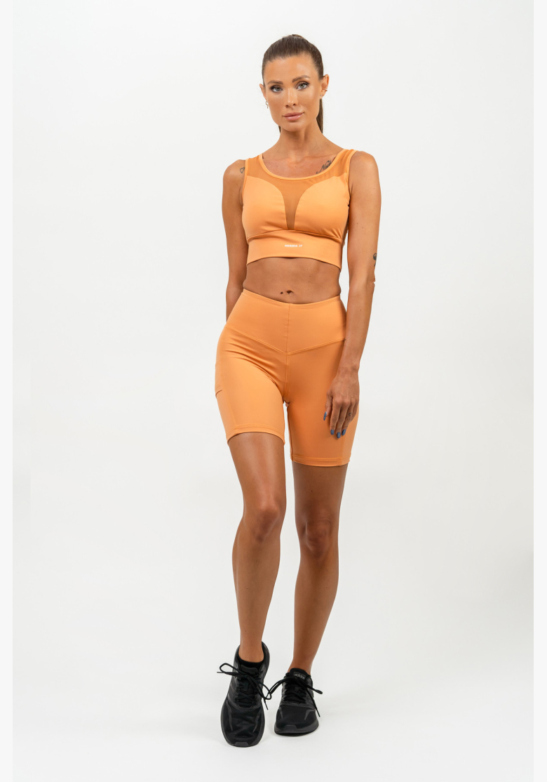 NEBBIA • Sports bra with mesh PERFORMANCE orange • Nebshop.cz NEBBIA • Sports bra with mesh PERFORMANCE orange • Nebshop.cz