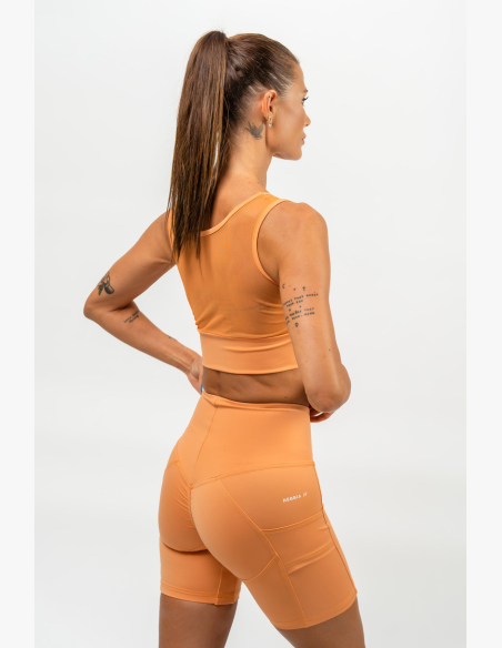 NEBBIA • Športová podprsenka so sieťkou PERFORMANCE oranžová • Nebshop.sk