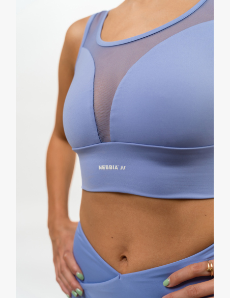 NEBBIA • Reggiseno sportivo con rete PERFORMANCE viola • Nebshop.cz