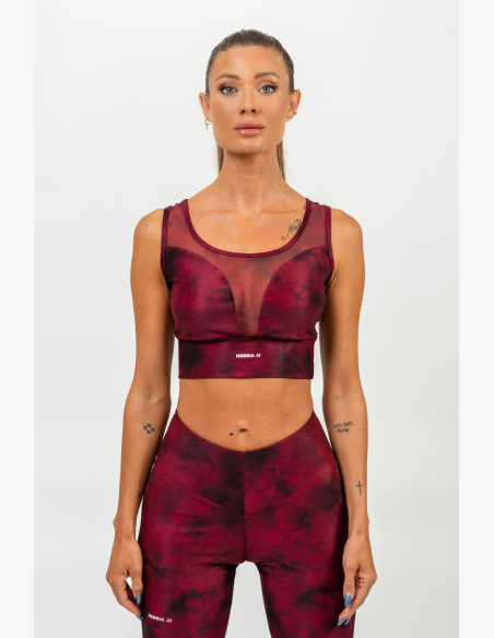 NEBBIA • Sports bra with mesh IMPACT red • Nebshop.cz