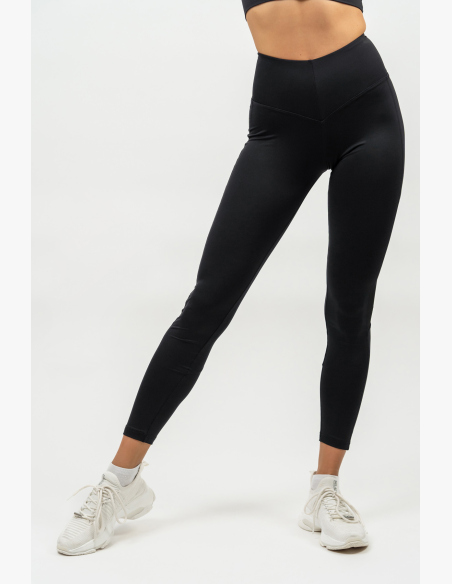 NEBBIA • Leggings con rete a vita alta PERFORMANCE nera • Nebshop.it