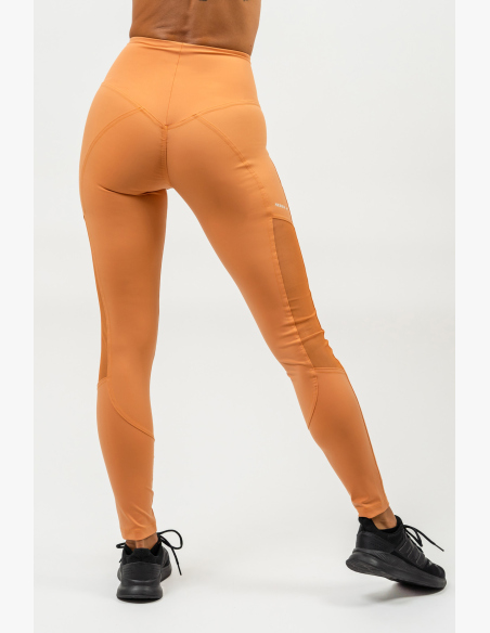 NEBBIA • Legíny so sieťkou s vysokým pásom PERFORMANCE oranžová • Nebshop.sk