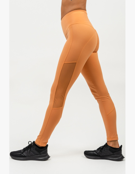 NEBBIA • Legíny so sieťkou s vysokým pásom PERFORMANCE oranžová • Nebshop.sk