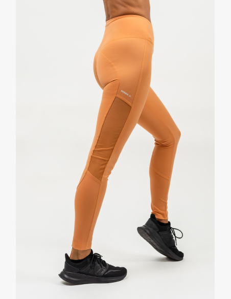 NEBBIA • Legíny so sieťkou s vysokým pásom PERFORMANCE oranžová • Nebshop.sk