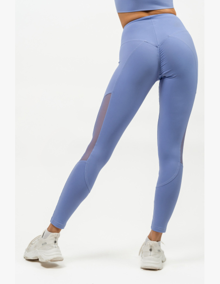 NEBBIA • Leggings con rete a vita alta PERFORMANCE viola • Nebshop.it