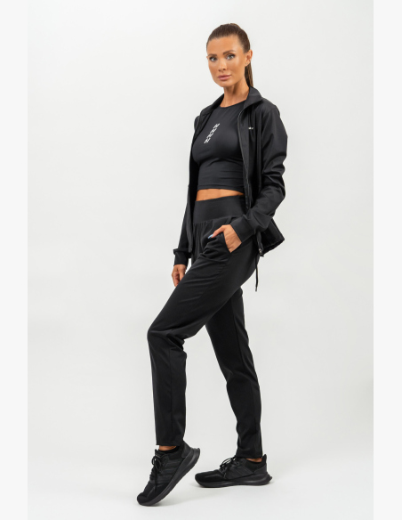 NEBBIA • Mikina na zips s odleskom SLEEK čierna • Nebshop.sk