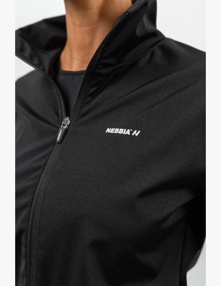 NEBBIA • Mikina na zips s odleskom SLEEK čierna • Nebshop.sk