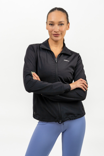 NEBBIA • Mikina na zips s odleskom SLEEK čierna • Nebshop.sk