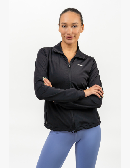 NEBBIA • Mikina na zips s odleskom SLEEK čierna • Nebshop.sk