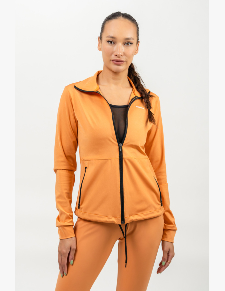 NEBBIA • Zip-up hoodie with a sheen SLEEK orange • Nebshop.cz