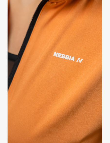 NEBBIA • Mikina na zip s odleskom SLEEK oranžová • Nebshop.sk