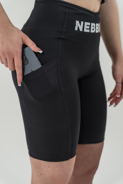 NEBBIA •Cyklistické šortky s vysokým pasem 10″ GYM THERAPY černé • Nebshop.cz 2