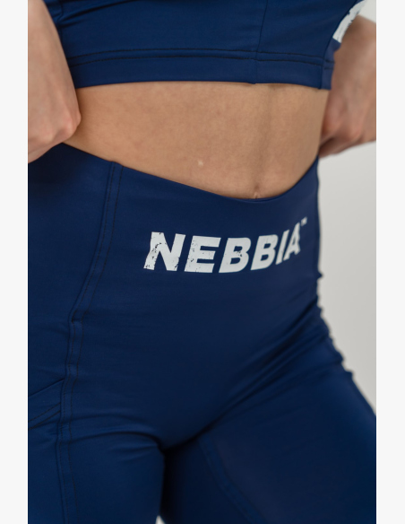 NEBBIA • Cyklistické šortky s vysokým pasem 10″ GYM THERAPY modré • Nebshop.sk