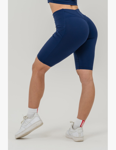 NEBBIA • Cyklistické šortky s vysokým pasem 10″ GYM THERAPY modré • Nebshop.sk