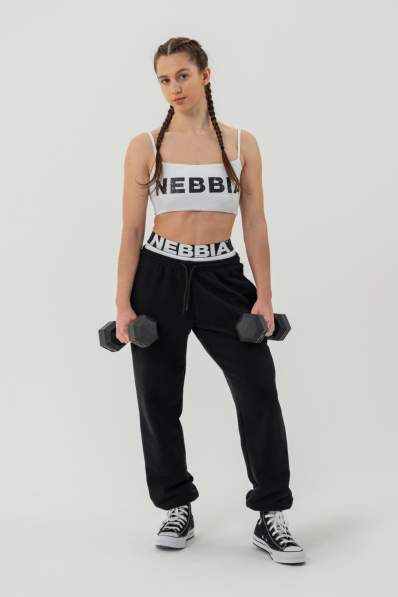 NEBBIA • Sportovní tepláky MUSCLE MOMMY černá • Nebshop.cz