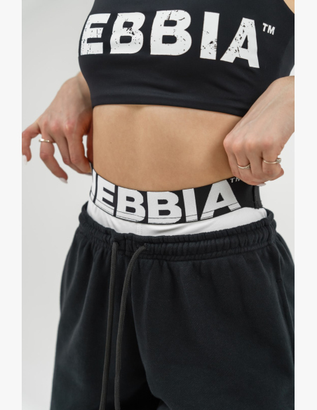 NEBBIA • Pantaloni sportivi MUSCLE MOMMY neri • Nebshop.cz