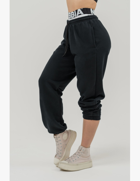 NEBBIA • Pantaloni sportivi MUSCLE MOMMY neri • Nebshop.cz