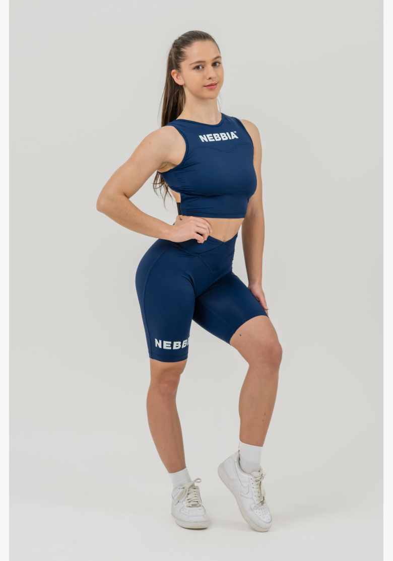 NEBBIA • Top corto GYM THERAPY blu • Nebshop.cz NEBBIA • Top corto GYM THERAPY blu • Nebshop.cz