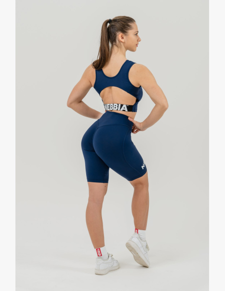 NEBBIA • Crop top tielko GYM THERAPY modré • Nebshop.sk