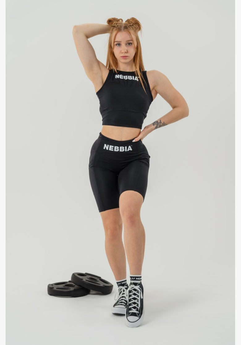 NEBBIA • Crop top top GYM THERAPY nero • Nebshop.it NEBBIA • Crop top top GYM THERAPY nero • Nebshop.it