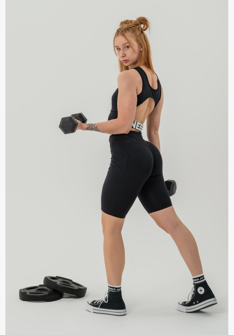 NEBBIA • Crop top top GYM THERAPY nero • Nebshop.it NEBBIA • Crop top top GYM THERAPY nero • Nebshop.it