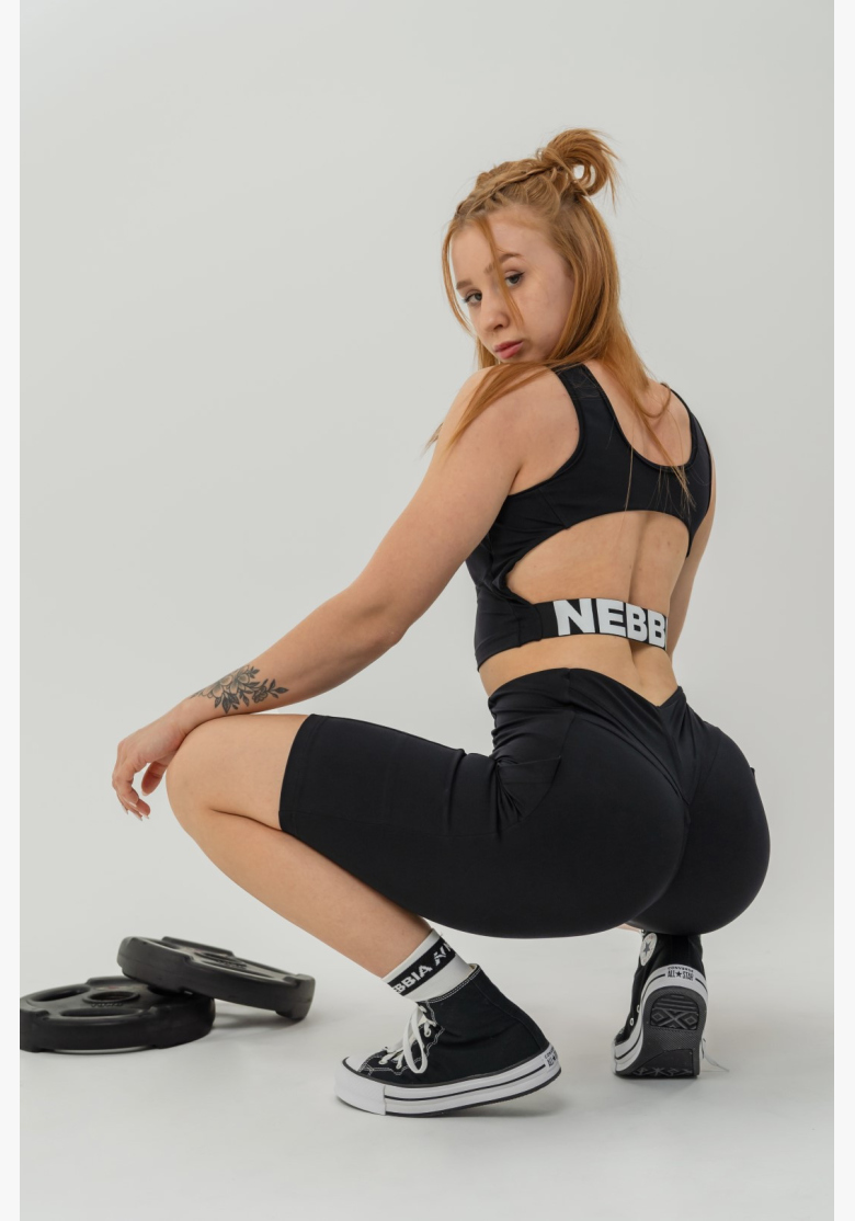 NEBBIA • Crop top top GYM THERAPY nero • Nebshop.it NEBBIA • Crop top top GYM THERAPY nero • Nebshop.it