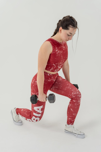 NEBBIA • Legíny na cvičení ROUGH GIRL červené • Nebshop.cz 2