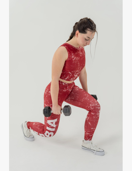 NEBBIA • Leggings da allenamento ROUGH GIRL rossi • Nebshop.cz
