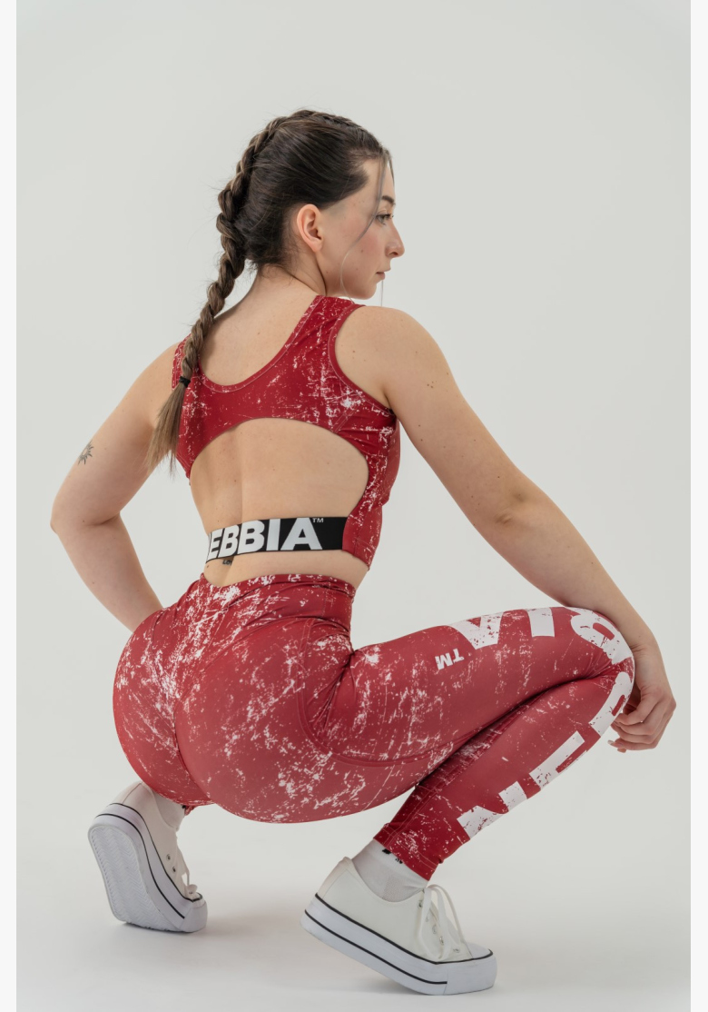 NEBBIA • Leggings da allenamento ROUGH GIRL rossi • Nebshop.cz NEBBIA • Leggings da allenamento ROUGH GIRL rossi • Nebshop.cz