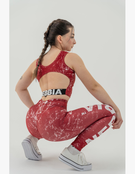 NEBBIA • Leggings da allenamento ROUGH GIRL rossi • Nebshop.cz
